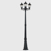 Victorian 220cm Black 3 Way Lantern Outdoor Garden Lamp Post LED Lighting IP44