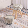 Fabric Round Ottoman Footstools Foot Rest Stool Pouffe Living Room Furniture NEW