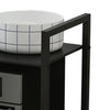Kitchen Storage Rack 2 Tier Microwave Oven Pan Holder Iron Shelving Corner Shelf