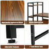 Wooden Gaming Computer Desk with Adjustable Storage Shelves Writing Study Table