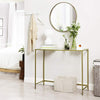 Narrow Console Table Modern Hallway Furniture Vintage Slim Metal Side Shelf