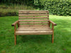 2 Seater Person Wooden Wood Garden Bench Love Seat Chair Patio Set Treated New
