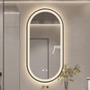 Modern Illuminated Bathroom Mirror With LED Light Demister Pad Touch Switch