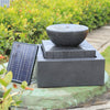 Garden Solar Water Feature LED Light Fountain Outdoor Resin Statue Ornament Pump