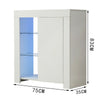 83cm LED Sideboard Cupboard TV Unit with High Gloss Doors Living Room Cabinet UK