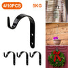 10Pcs Indoor Metal Hanging Plant Hooks Basket Brackets Outdoor Garden Wall Decor
