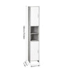 Slim Bathroom Cabinet Tall Narrow Storage Cupboard Wooden Tallboy Floor Standing