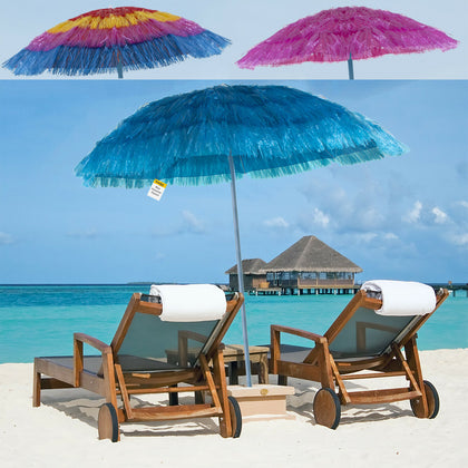 Hawaiian Parasol Beach Umbrella Sunshade Sun Outdoor Garden Patio Tilting Marko