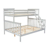 Bunk Bed Wooden Single Top Double Base Bed Pine Frame Children Bedroom Furniture