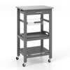 Rolling Kitchen Storage Trolley Cart Cupboard Island Stainless Steel Counter Top