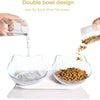 Double Elevated Pet Bowl Bowls Stand Cat Dog Feeder Food Water Raised Lifted