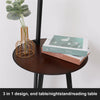 2 in 1 Industrial Style Floor Lamp Bedside Table Nightstand 360°Adjustable 116cm
