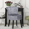 Bedroom Dressing Table Stool Crushed Velvet Padded Scroll Back Seat Side Chair