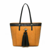 Ladies Tote Handle Handbag Faux Leather Tassel Stunning Women Shoulder Bag