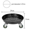 2X Round Rolling Garden Plant Flower Pot Moving Wheel Trolley Plate Resin Stand