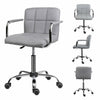 Swivel Office Chair Padded Seat Faux PU Leather Computer Chair Adjustable Height