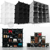 Interlocking 16 Compartment Shoe Organiser Storage Cube Rack Black White Design