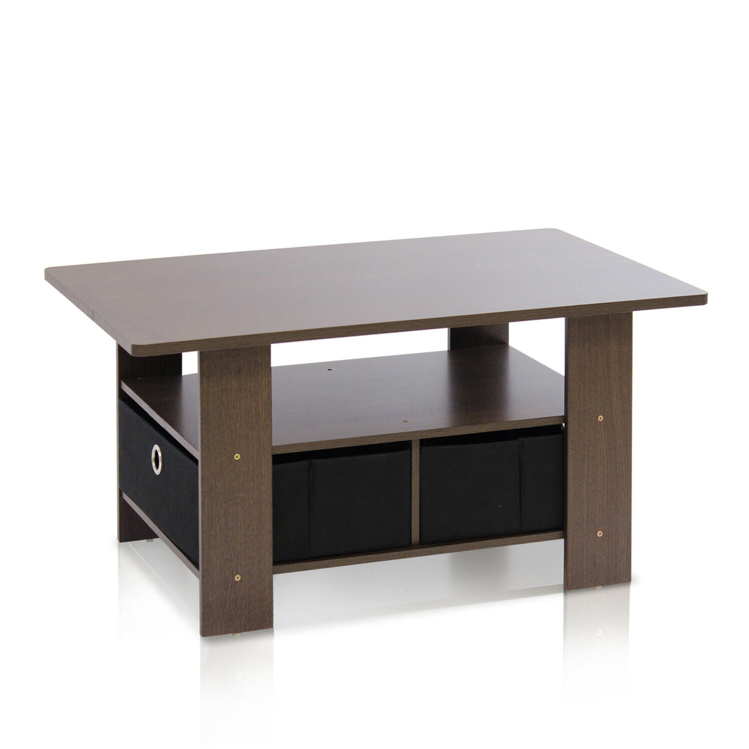 Furinno coffee table on sale with bins