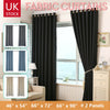 Pair (2 Panels) Blackout Curtains Window Curtain Polyester Eyelet Ring Bedroom