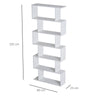 6-Tier Storage Shelf Modern S-Shape Design Stand Unit Storage Display White