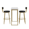 Bar Table and 2 Stools Set Breakfast Counter Height Kitchen Dining Room HT
