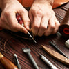 13Pcs Leather Craft Hand Stitching Sewing Tool Thread Awl Waxed Thimble Kit