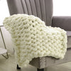 Luxury Chunky Warm Knitted Thick Blanket Hands Bulky Knit Throw Sofa Bed Cover