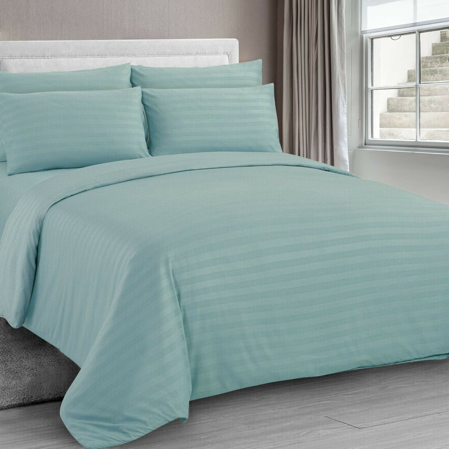 Satin Striped Duvet Quilt Cover Pillowcase/s Bedding Bed Linen Set Double