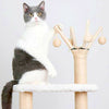 Cat Tree Activity Center Kitten Climbing Tower Grey Scratching Post Plush Basket