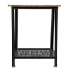 Wrought Iron Side Table Coffee End Table with Storage Shelf Bedroom Living Room