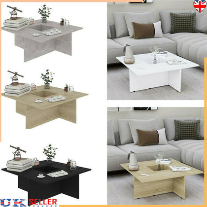 Modern High Gloss Coffee Tea Sofa Tee Table Storage Groove Side Desk Furniture