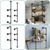 Metal Pipe Floating Shelf, Wall Mounted Industrial Hanging Storage Unit