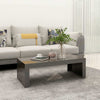 Coffee Table High Gloss Grey 110x50x35 cm Chipboard Storage Furniture