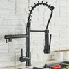 Modern Kitchen Sink Mixer Tap Pull Out Sprayer 360° Swivel Waterfall Spout Black