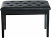 Luxury Black Faux Leather Piano Keyboard Stool Bench Seat with Storage Brand New