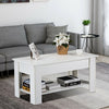 Hydraulic Lift Up Coffee Tea Table End Table with Living Room 100cm Wodden