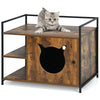 Large Cat Litter Box Enclosure Furniture Wooden Kitty Washroom Hidden Cabinet