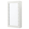 LED Lights Wooden Jewellery Cabinet Wall Mirror White Box Case Battery Operated