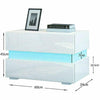 High Gloss Bedroom Furniture Bedside Table Cabinet Nightstand with Led Light UK