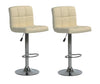 2 x Bar Stools Gas Lift Faux Leather Breakfast Kitchen Swivel Barstool Pub Chair
