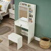 Modern Dressing Table w/1 Drawers Sliding Mirror Stool Makeup Desk Vanity Set UK