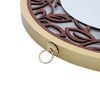 LED Lighted Metal Framed Glass Mirror Wood Carving Wall Hanging Dressing Make-Up