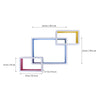 High Density Board Floating Wall Shelf Shelves Colorful Display Storage Unit