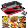 3 PIECE NEW LARGE NON STICK OVEN BAKING ROASTING PAN DISH ROAST TIN & TRAYS SET