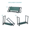 Folding Garden Kneeler Bench Stool EVA Pad Seat Gloves+Two Extra Thicken Pouch