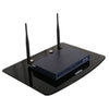 Single Floating Black Glass Bracket Wall Mount For Xbox/PS4 &Sky TV/DVD/AV Shelf