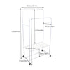 2-Tier Garment Rack Coat Rail Storage Shelves Dress Hanging Shoes Clothes Stand