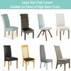 Velvet Dining Chair Seats Covers Large Size Stretch Plush Slipcovers Protectors