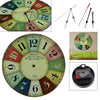 Chic Wooden Large Retro Paris Multicoloured Vintage Style Giant Wall Clock 30CM