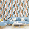 6M Retro Blue Grey Wood Grain Wallpaper Self Adhesive Waterproof Wall Stickers